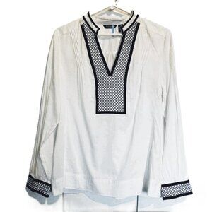 TUNIC Indian Embellished White with Black Embroidery by AUTOGRAPH Womens Large